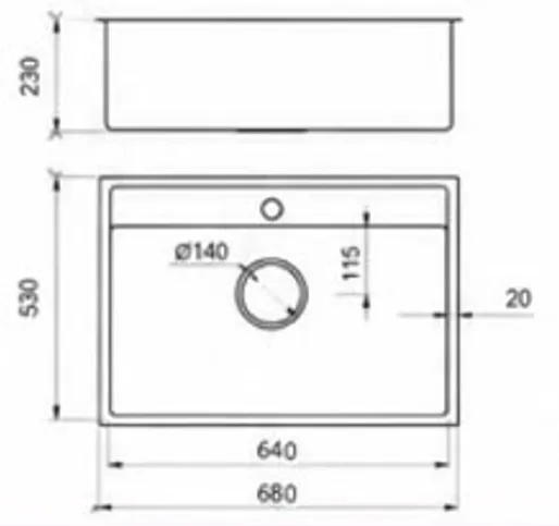 Fidelis FSD-71043NL Embossed Stainless Steel Sink - view 2